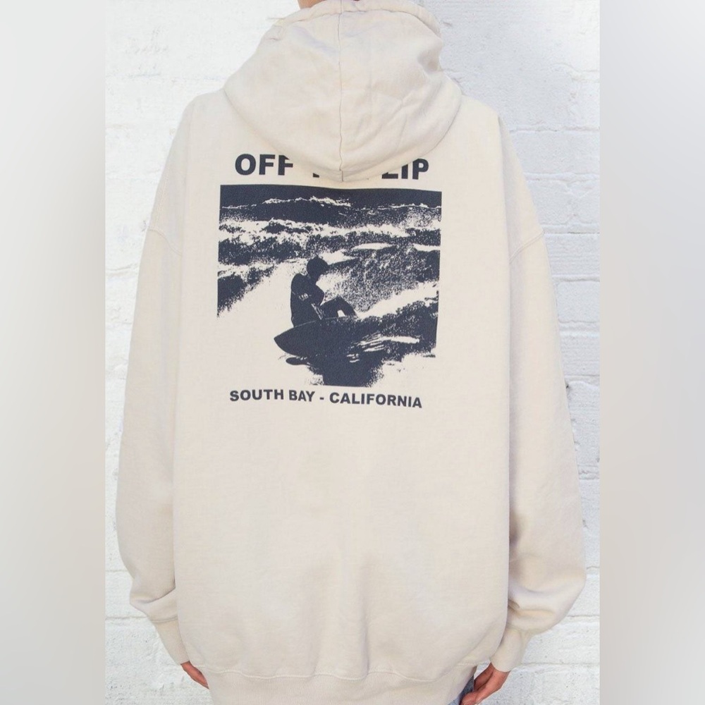 Brandy Melville cream oversized hoodie